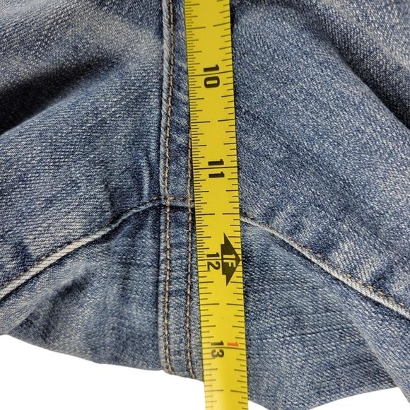 Torrid Jean Shorts 22 42X4 Blue Cut Off Cuffed Frayed Hem High Rise Denim - Picture 10 of 12